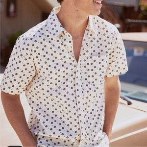 New RSQ Off-White / Brown Floral Pattern Men’s Size XXL Button Up Shirt Tilly’s